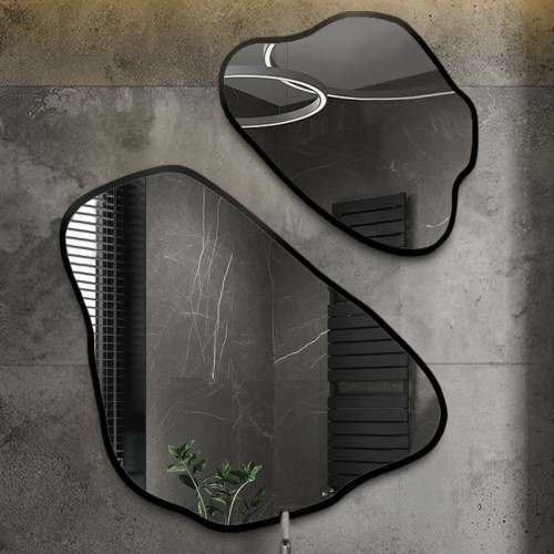 Set von Spiegeln mit unregelmäßiger Form im Rahmen -... 2