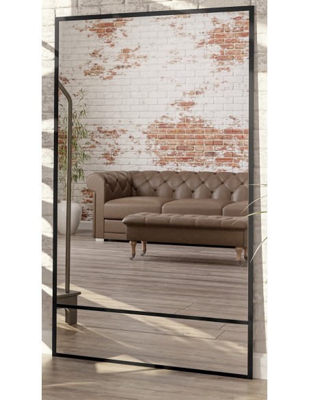 Spiegel in Loftoptik mit Sprossenleisten - NORDI - Rahmenfarbe nach Wahl