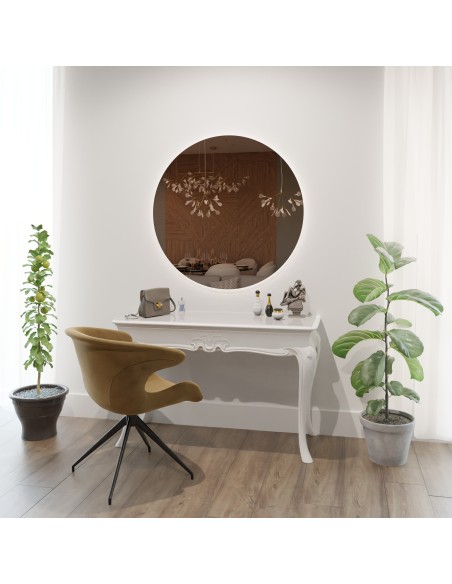 Dekorativer Rundspiegel in verschiedenen Farben - KLEO – Farbe der Spiegeltafel nach Wahl