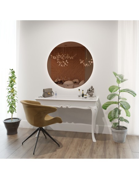 Dekorativer Rundspiegel in verschiedenen Farben - KLEO – Farbe der Spiegeltafel nach Wahl