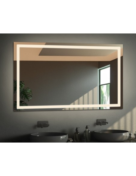 Rechteckige Spiegel Sandgestrahlt mit Beleuchtung - EMI LED