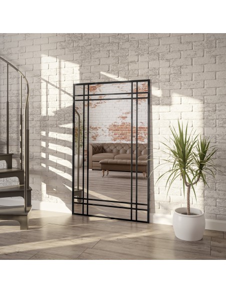 Spiegel in Loftoptik mit Sprossenleisten - DEMETER BIS - Rahmenfarbe nach Wahl