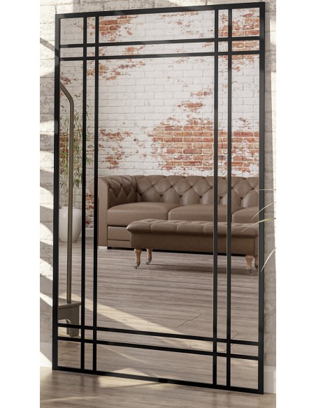 Spiegel in Loftoptik mit Sprossenleisten - DEMETER BIS - Rahmenfarbe nach Wahl