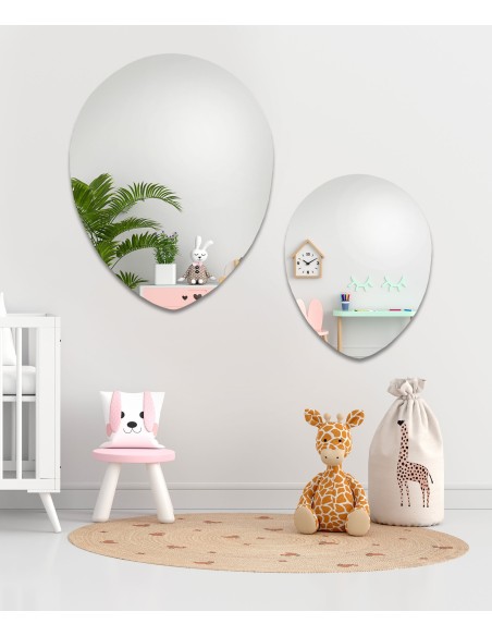 Set von Dekospiegeln für Kinderzimmer - Luftballons