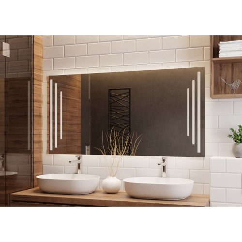 Badezimmer Spiegel Sandgestrahlt mit Beleuchtung - ALIS LED 2