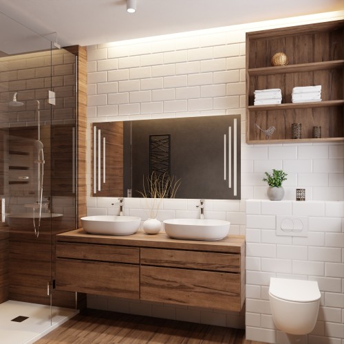 Badezimmer Spiegel Sandgestrahlt mit Beleuchtung - ALIS LED