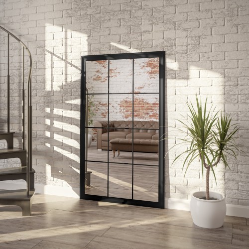 Spiegel in Loftoptik mit Sprossenleisten - TELIMENA -...