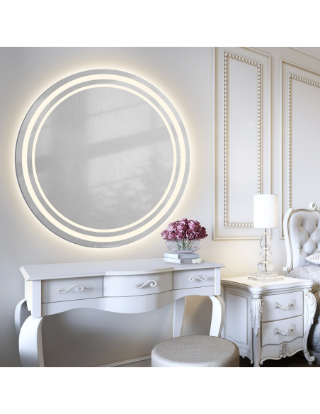 Runder Badezimmerspiegel mit Hintergrundbeleuchtung MAIA DUO LED
