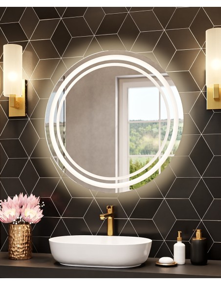 Runder Badezimmerspiegel mit Hintergrundbeleuchtung MAIA DUO LED