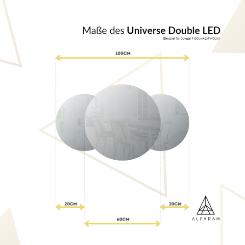 Spiegelset für Badezimmer mit Hintergrundbeleuchtung -... 2