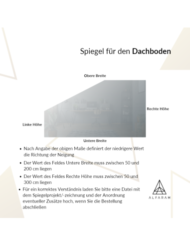 Dachschrägenspiegel mit...