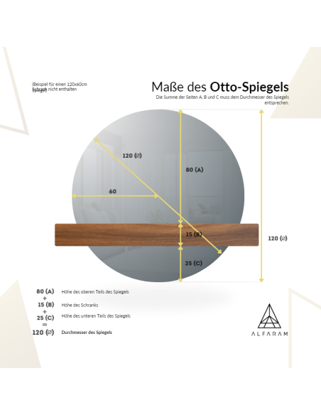 Rundspiegel mit Rahmen, zweiteilig - OTTO