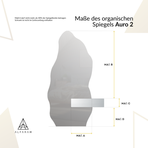 Spiegel in unregelmäßiger Form mit Ausschnitt für einen... 2