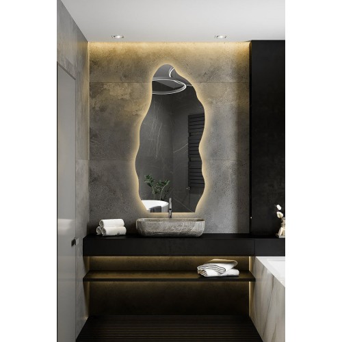 Organisch geformter Spiegel mit Beleuchtung - AURO LED 2 2