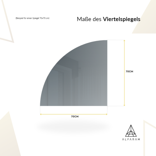 Spiegel Viertelkreis im MDF-Rahmen mit Beleuchtung -... 2