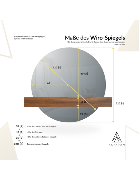 Runder Badezimmerspiegel mit Hintergrundbeleuchtung, zweiteilig WIRO LED II