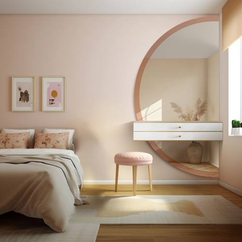 Zweiteiliges Schminktisch-Spiegel in einem verspiegelten...