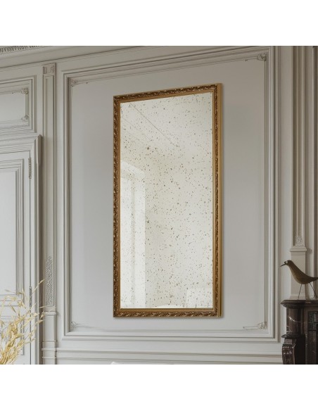 Luxuriöser Wandspiegel in ornamentiertem Rahmen mit gealterter Spiegelfläche – GUSTAV VINTAGE