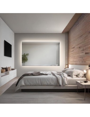 Rechteckiger Badezimmerspiegel mit...