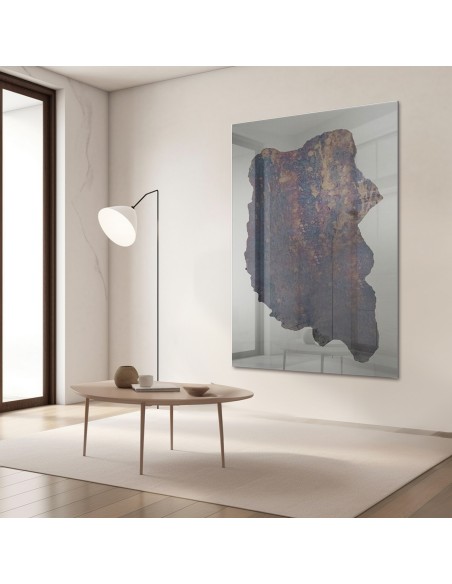 Großer Dekospiegel in unregelmäßiger Form, Spiegeltafel in Antikoptik - ANTIK