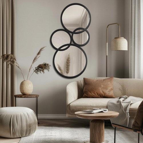 Dekospiegel mit schwarzem MDF-Rahmen - BELM - Rahmenfarbe...