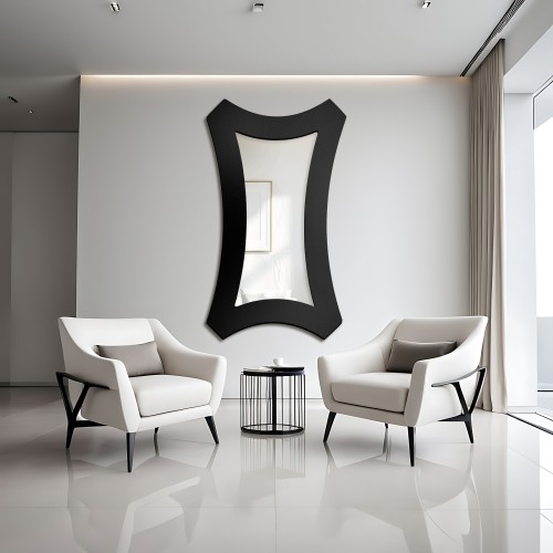 Dekospiegel mit breitem MDF-Rahmen - DORA - Rahmenfarbe...