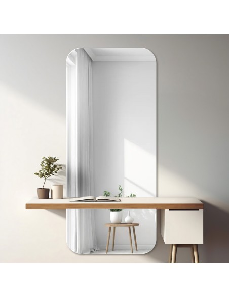 Badezimmerspiegel mit abgerundeten Ecken in zwei Teilen - GAJA