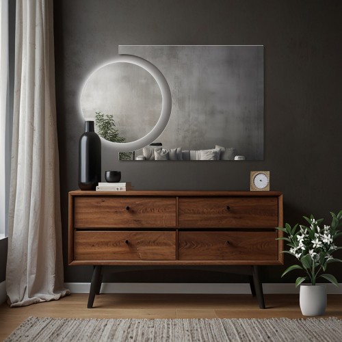 Set von Badezimmerspiegeln Rundspiegel und „Komet”, mit...