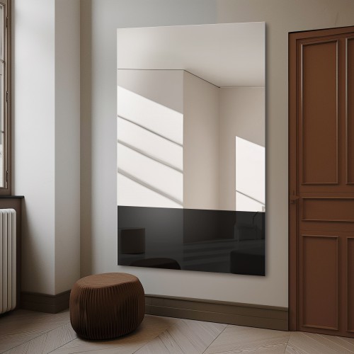 Großer dekorativer Spiegel mit farbigem Paneel - LORD 2