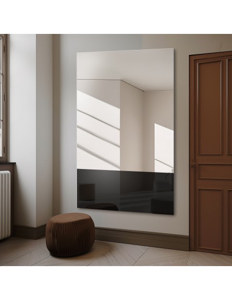 Großer dekorativer Spiegel mit farbigem Paneel - LORD