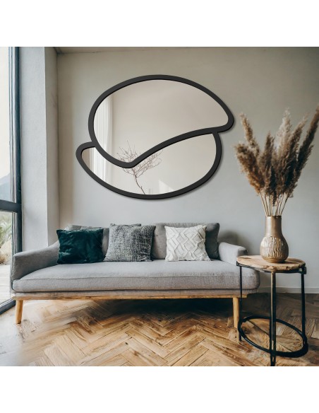 Spiegel mit MDF-Rahmen schwarz matt - RINA - Rahmenfarbe nach Wahl