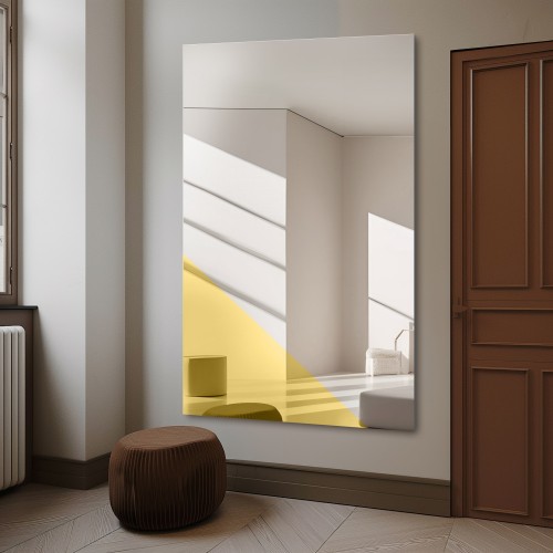 Großer Dekospiegel, zweifarbige Spiegeltafel - TORI