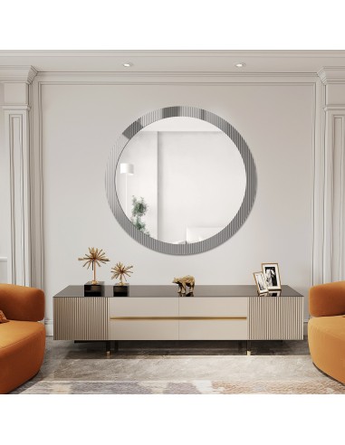 Dekorativer runder Spiegel aus ornamentiertem...