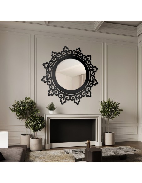 Dekorativer Spiegel, Rahmen mit durchbrochener Verzierung LARA