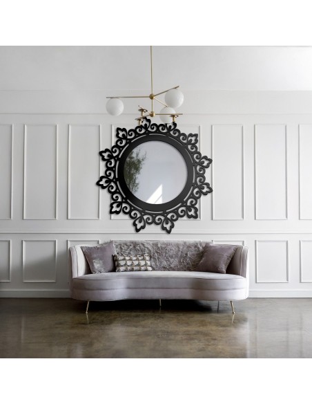 Dekorativer Spiegel, Rahmen mit durchbrochener Verzierung LARA