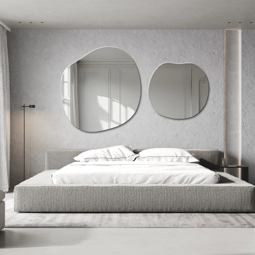 Badezimmerspiegel in organischer Form, Set - SODALIT 2