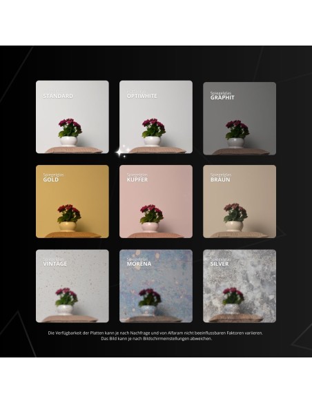 Set von drei runden Dekospiegeln, schwarze (Lacobel) und goldfarbene Spiegeltafel - GOLDI