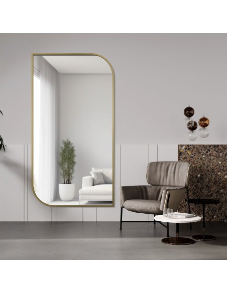 Spiegel mit goldenem Rahmen MDF SLIM - Träne - Rahmenfarbe nach Wahl