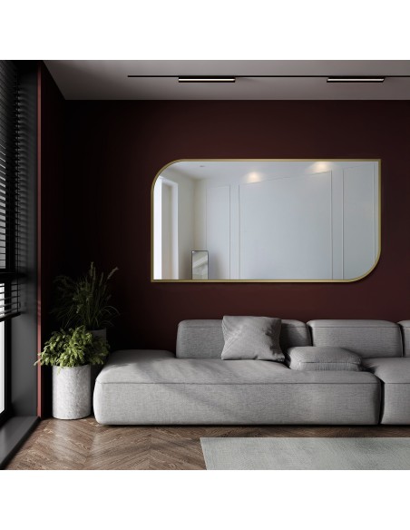 Spiegel mit goldenem Rahmen MDF SLIM - Träne - Rahmenfarbe nach Wahl