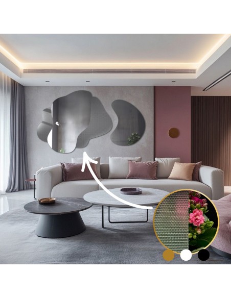 Dekorative Spiegel auf ornamentiertem Glas Master Point - LUXORA ARTIVIS