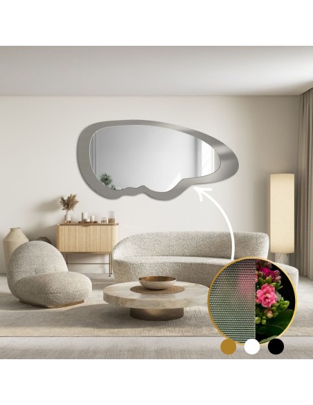 Dekorativer Spiegel auf ornamentiertem Glas Master Point - LUXORA VITRALIS