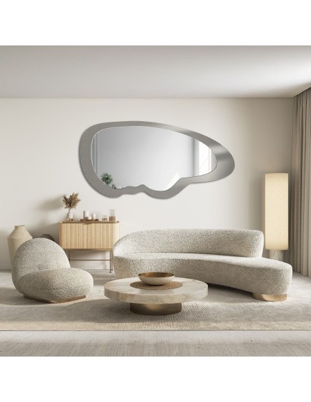 Dekorativer Spiegel auf ornamentiertem Glas Master Point - LUXORA VITRALIS