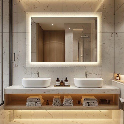 Rechteckiger Spiegel auf ornamentiertem Glas Master Flex... 2