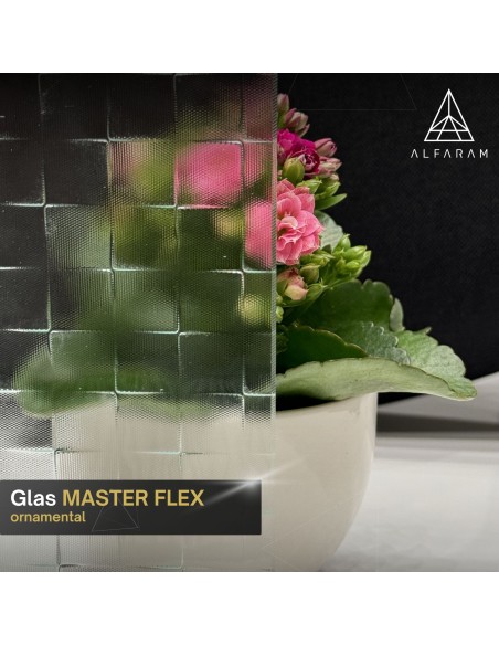Rechteckiger Spiegel auf ornamentiertem Glas Master Flex mit Beleuchtung - LUXORA ETERION LED