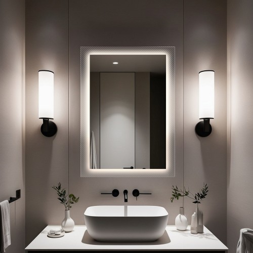 Rechteckiger Spiegel auf ornamentiertem Glas Master Point... 2