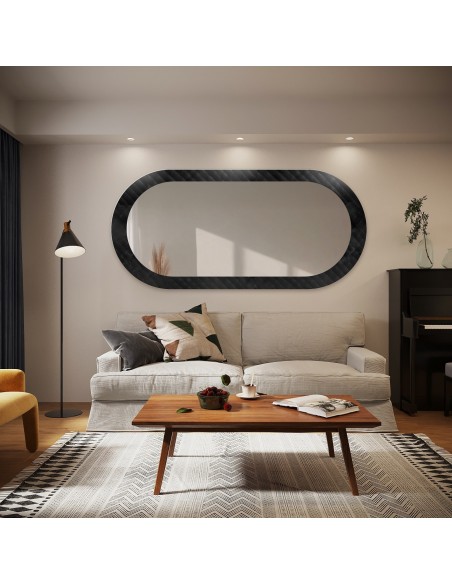 Dekorativer ovaler Spiegel aus ornamentiertem Glas Master Soft - LUXORA VESPER