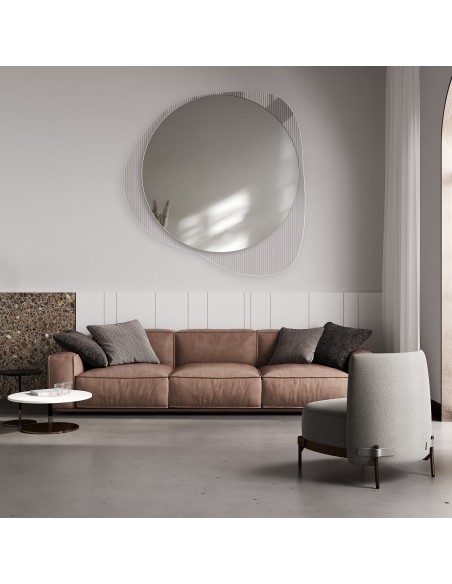 Dekorativer Spiegel auf ornamentiertem Glas Estriado - LUXORA ELEGRA