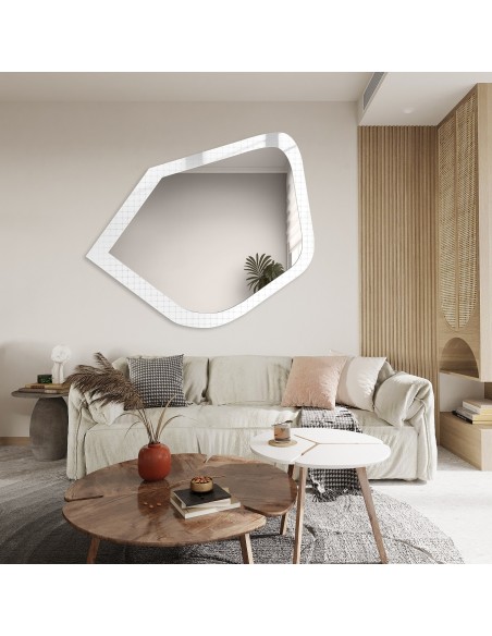 Dekorativer Spiegel auf ornamentiertem Glas Master Flex - LUXORA PRISTAL