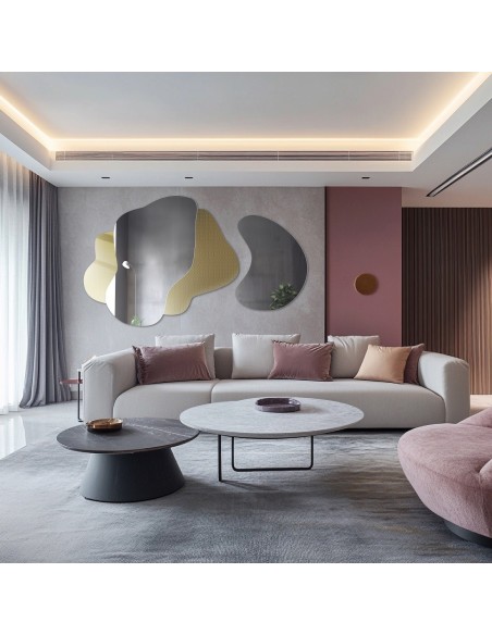 Dekorative Spiegel auf ornamentiertem Glas Master Point - LUXORA ARTIVIS