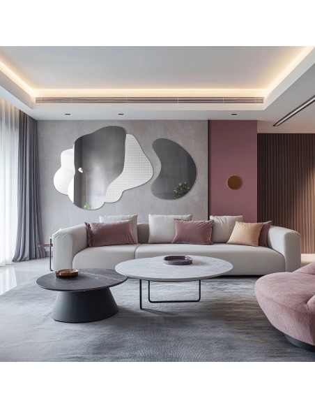 Dekorative Spiegel auf ornamentiertem Glas Master Point - LUXORA ARTIVIS